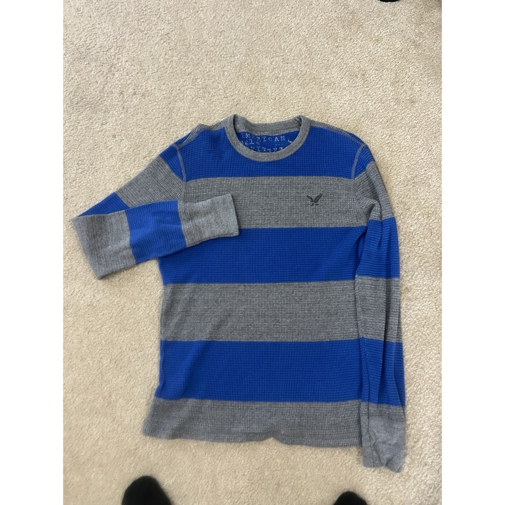 Retro American Eagle Outfitters‎ Vintage Fit Thermal Shirt Waffle Knit Mens M